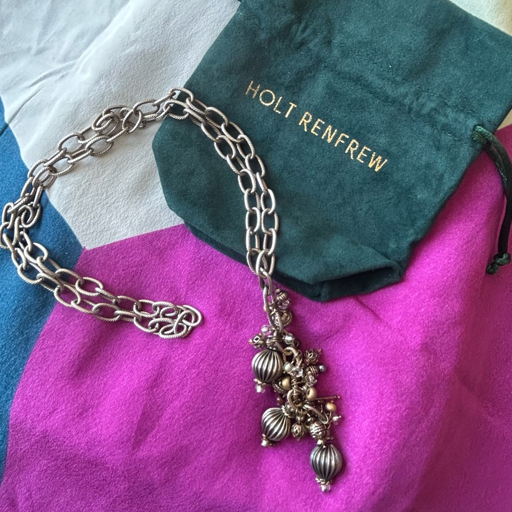 Brass Like Lariat Necklace
